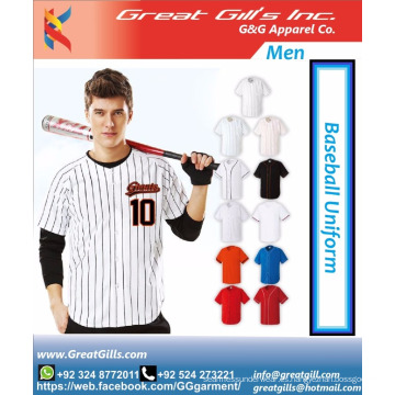 último diseño de uniforme de béisbol de sublimación transpirable